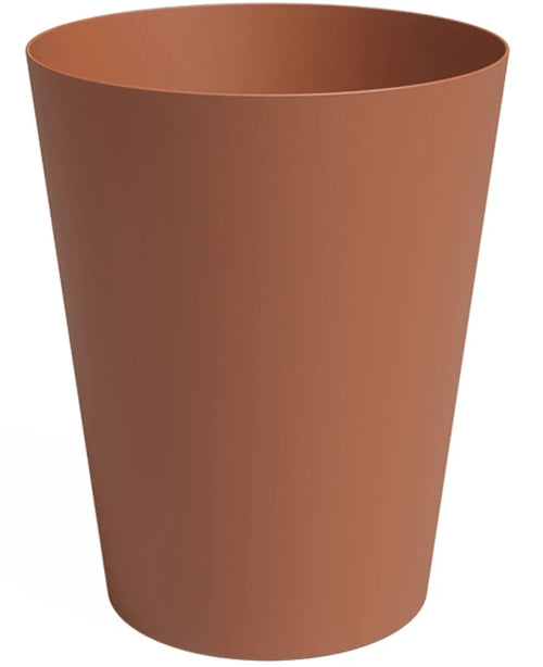 Der Planter Porto Ø40cm x H50cm ist ein brauner, zylindrischer Abfallbehälter mit glatten Seiten und einer leicht ausgestellten Oberseite.
