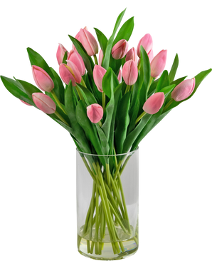 Künstlicher Blumenstrauß Tulpen in Vase Rosa 45 cm