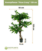 Künstliche Pflanze Ficus Crazy 120 cm