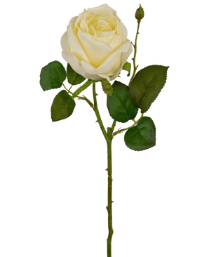 Künstliche Rose Deluxe 45 cm weiß