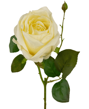 Künstliche Rose Deluxe 45 cm weiß