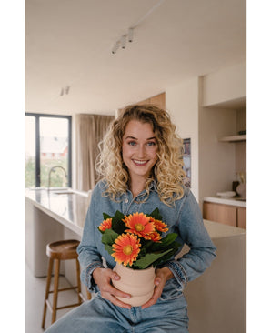Kunstpflanze Gerbera 28 cm orange