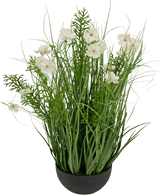 Kunstrasen weiß Gesang Flower Zwiebel Gras Topf 56cm feuerhemmend